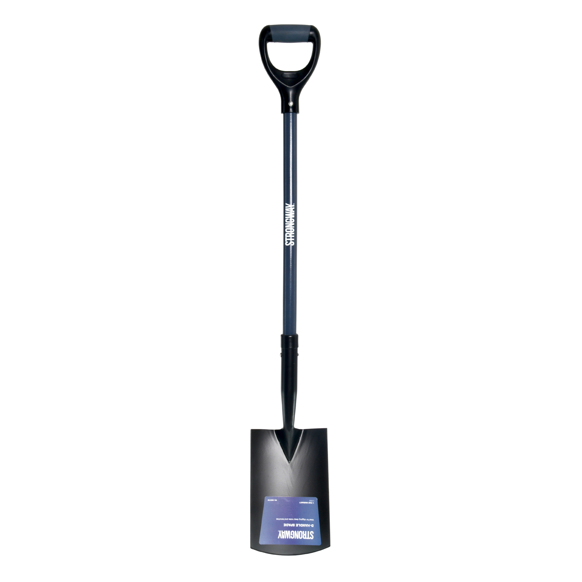 Strongway D-Handle Spade, Tempered Steel Blade, 24in. Fiberglass